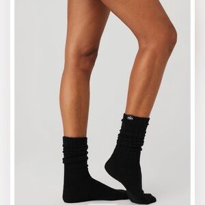 ALO Yoga Black scrunched Women's Socks